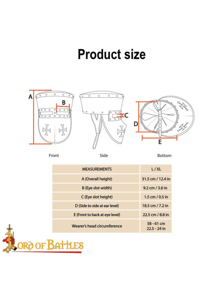 Casco caballero templario Siglo XIII,...