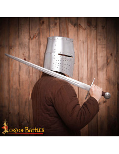 Gran Yelmo medieval de caballero siglos XIII-XIV, calibre 16 2