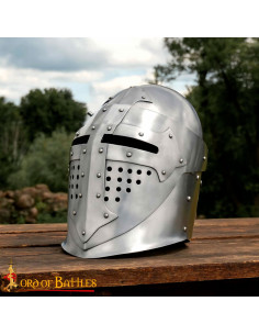Bacinete con visera caballero siglo XIV (calibre 16)