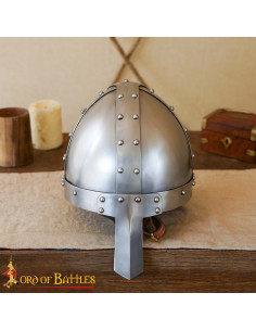 Wikingerhelm mit Nasal Spanghelm, mit Lederfutter (Stärke...