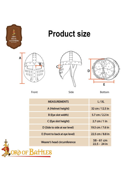 Spangenhelm-Harnischhelm für Ritter,...