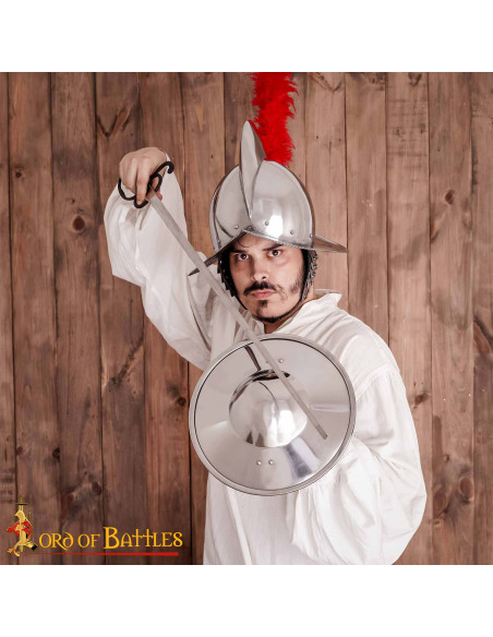 Spanischer Morion mit Federkamm aus...