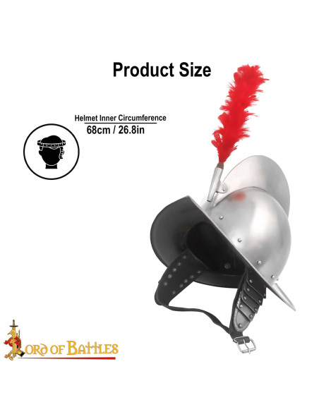 Morrión Español con penacho de plumas...