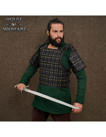 Brigantina medieval en cuero modelo...