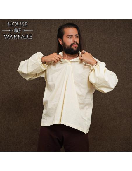 Medieval skjorte i bomuld med lange...