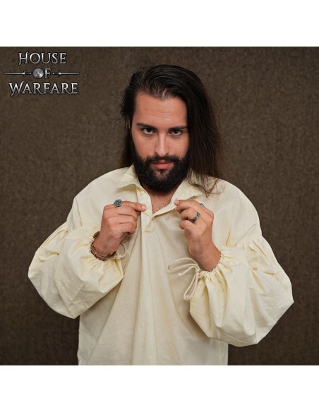 Camisa medieval en algodón manga...