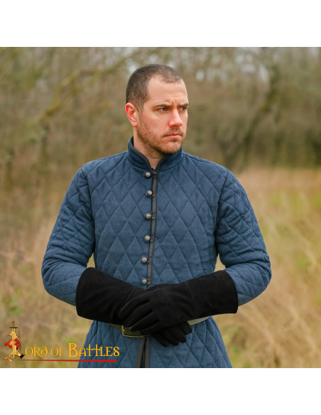 Middeleeuwse suède leren handschoenen...