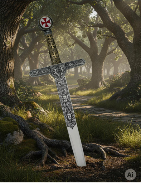 Decoratieve Templars Zwaard Deluxe