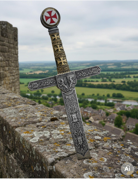 Decoratieve Templars Zwaard Deluxe
