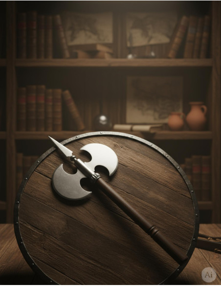 Hacha rústica doble pala lisa, 61 cms. Hacha rústica doble pala lisa, 61 cms.