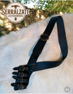 Schultergurt-Tahalí, verstellbar, in Schwarz