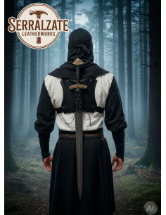 Tahalí Ninja de espalda para una espada, negro 2