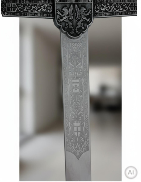 Templarsværd, rustik klinge