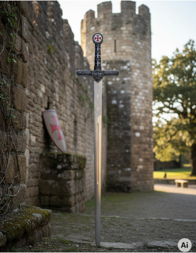Templarsværd, rustik klinge