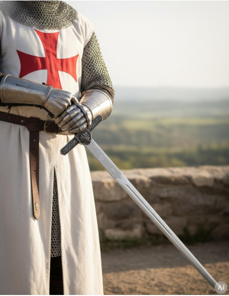 Templarsværd, rustik klinge