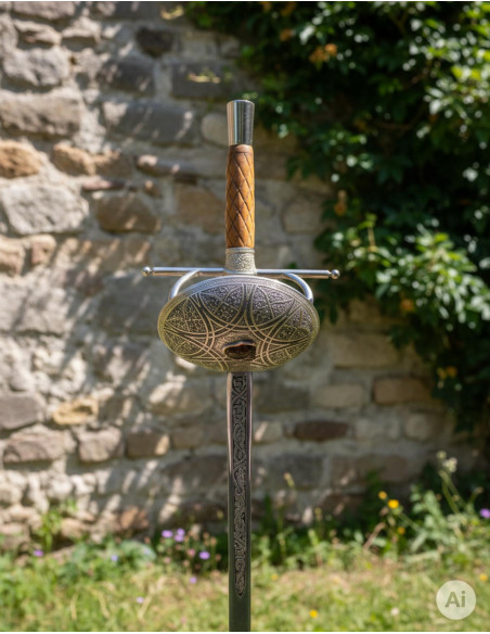 Spansk dekorativ fægter, nikkeleret