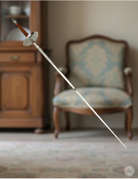 Dekoratives Florett, vernickelt