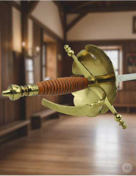 Decoratief Castañeta-floret, verguld