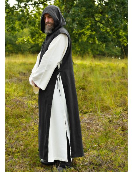 Mönchskostüm Anselmo in Schwarz-Natur