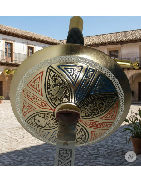 Florete español decorativo, dorado