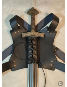 Tahalí Ninja de espalda para una espada, negro