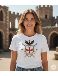 Witte Templaria T-shirt voor dames, Non Nobis Domine