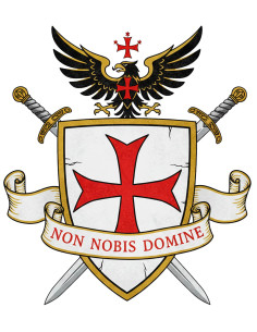 Zwarte Templaria T-shirt voor heren, Non Nobis Domine 2