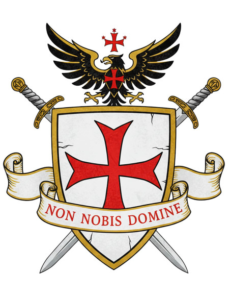 Templar Rød T-shirt til mænd, Non...