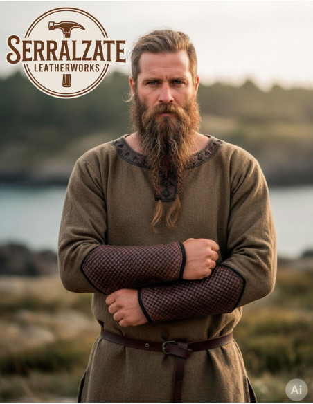 Brazalete Vikingos Rey Haakon en marrón