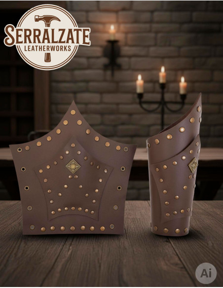 Soldatenarmbanden Hernán in bruin leer