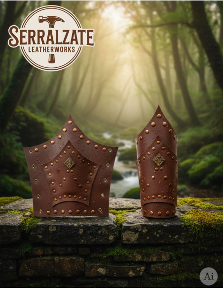 Soldatenarmbanden Hernán in bruin leer