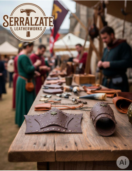 Soldaterarmbånd Hernán i brunt læder