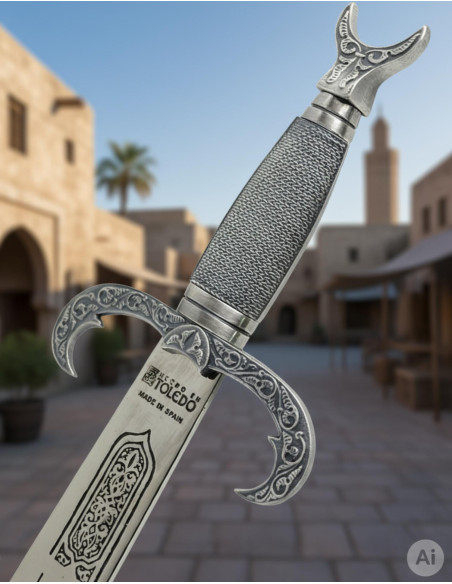 silberner arabischer Krummsäbel