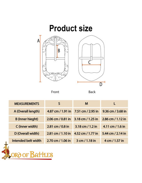 Hebilla medieval en latón antiguo...