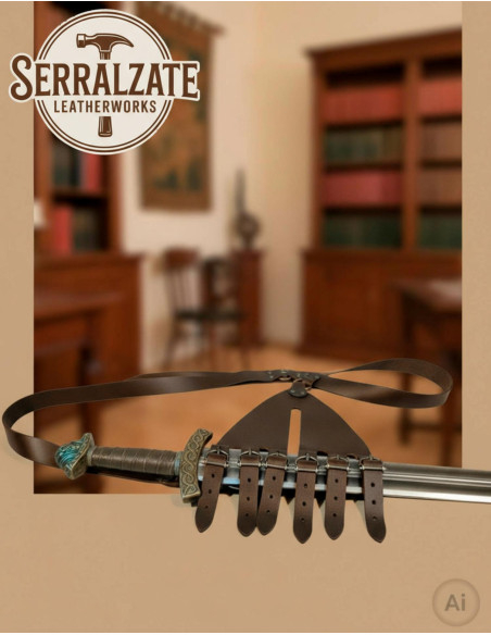 Tahalí Renacentista 6 hebillas...