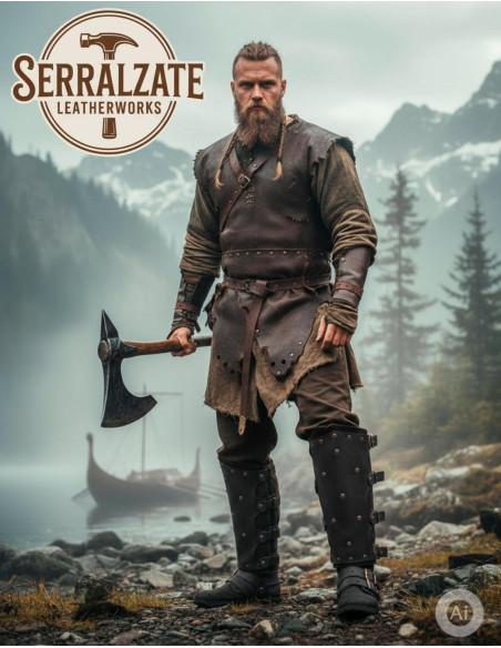 Vikinge-medievale gamacher Badulf i sort