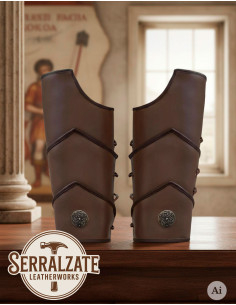 Grebas legionario romano en cuero marrón