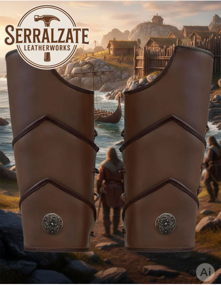 Grebas legionario romano en cuero marrón