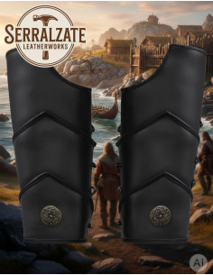 Grebas legionario romano en cuero negro 2