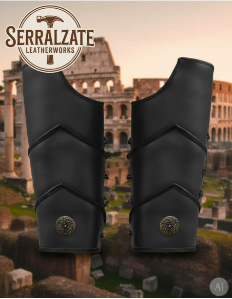 Romeinse legionairseleging in zwart leer