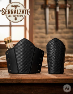 Grebas vikingas escamas en cuero negro 2