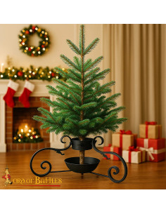 Gekrümmter Halter für mittelalterlichen Weihnachtsbaum