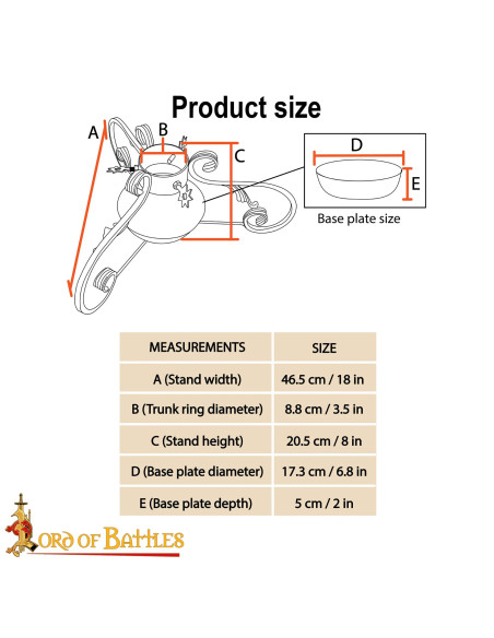 Gjort juletræsholder i middelalderstil