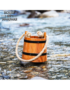 Cubo de agua rústico de madera, varios tamaños