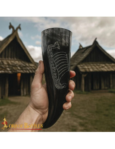 Vikingeskibs horn til at drikke (400-500 ml.)