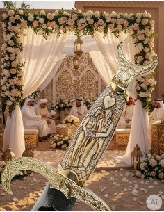 Cimitarra para bodas (con texto personalizado grabado) 2