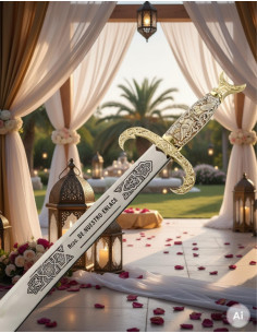 Krummsäbel für Hochzeiten (mit personalisiertem Text...