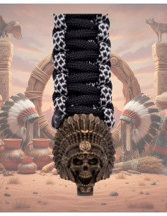 Paracord armbånd med metalspænde med indisk calavera 2