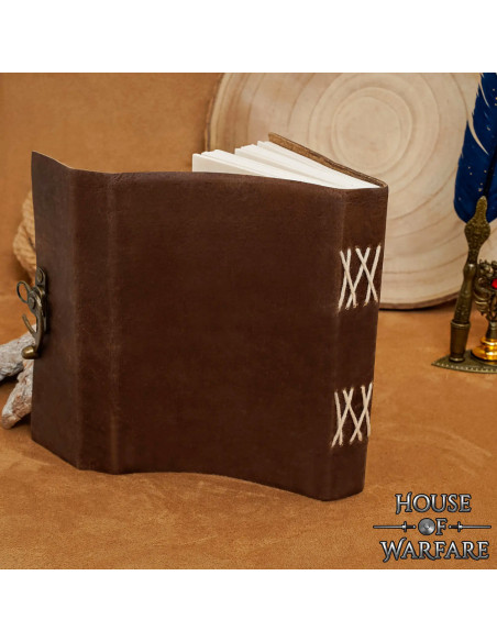 Medievalt dagbog med håndlavet brunt...