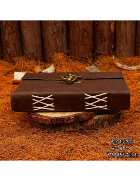 Medievalt dagbog med håndlavet brunt...